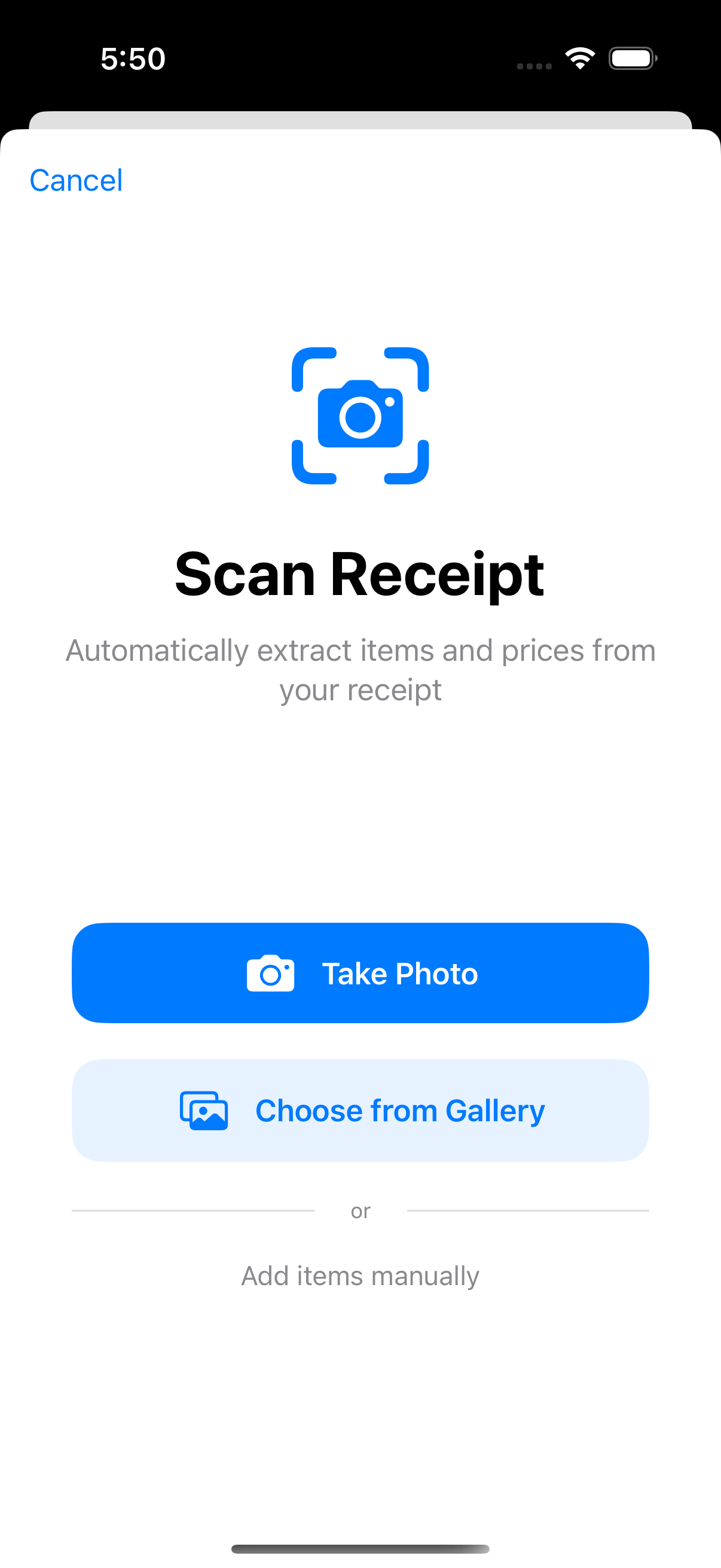 Scan Bill Screenshot
